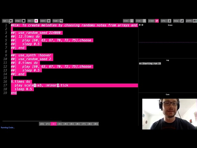 Programe Música: Sonic Pi » Elcio Ferreira - fechaTag