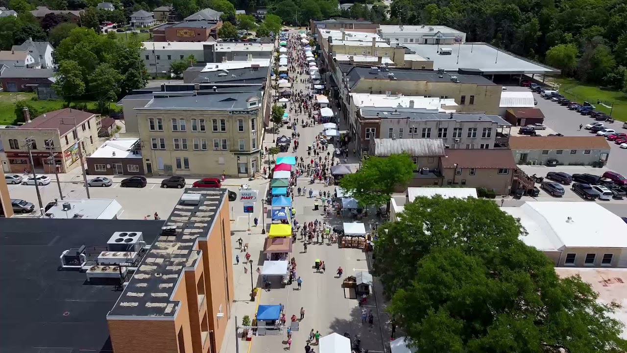 Plymouth, Wisconsin Mill Street Festival Drone YouTube