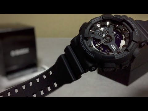 Casio G-Shock GA-110-1BJF generic released analog digital watch unboxing & review