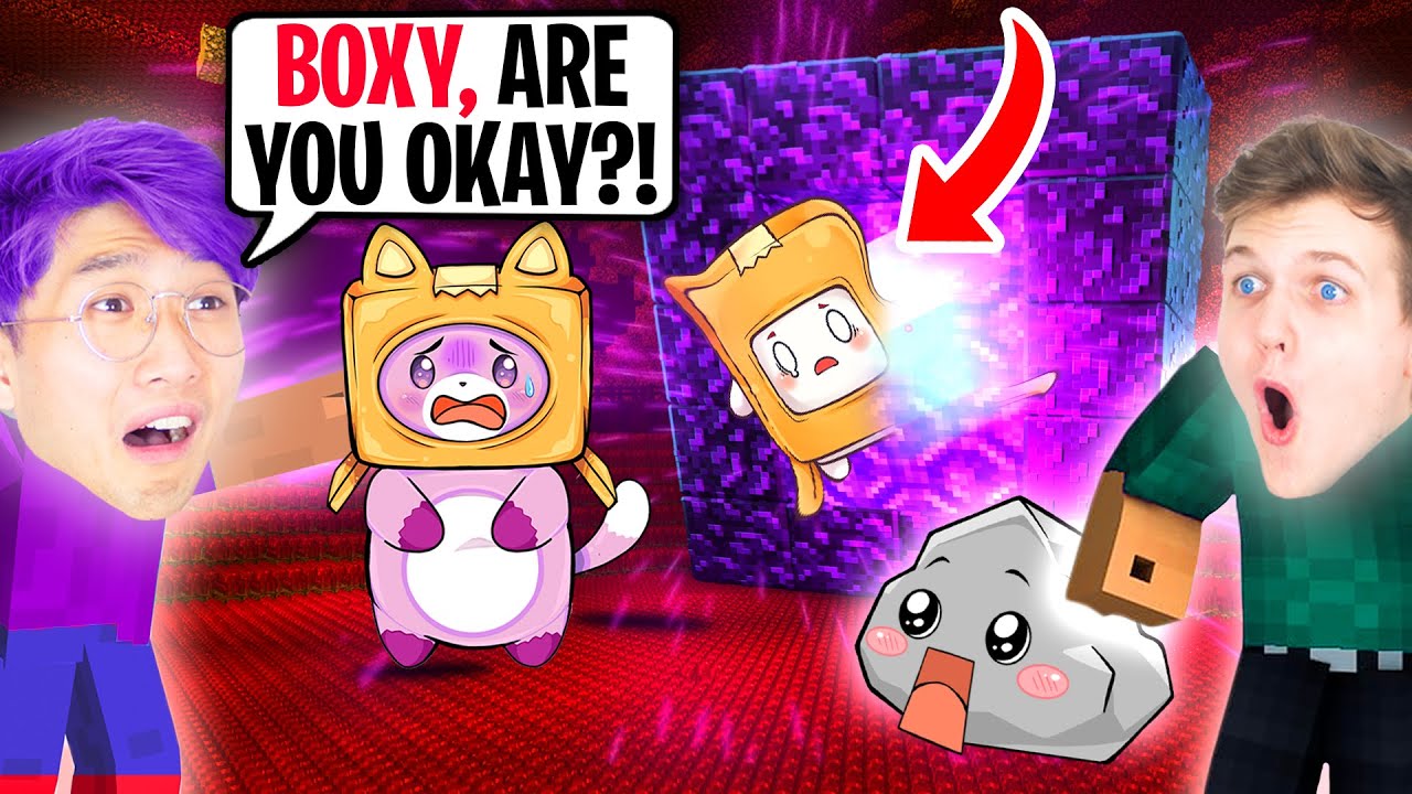 Foxy & Boxy GO TO THE NETHER In MINECRAFT?! (WE FOUND A LAVA WATERFALL?!)