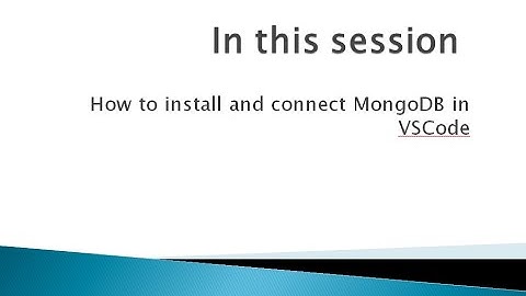 How to install and connect MongoDB in VSCode