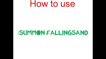 How to use /summon FallingSand command Minecraft