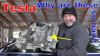 Tesla Model S window regulator failure. Why they fail? What actually fails? How to repair. DIY