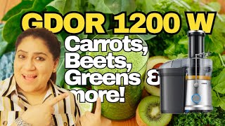BEST JUICER MACHINES for Fruits and Veggies I GDOR Centrifugal Juicer Machine Review!