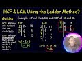 HOW TO SOLVE LCM AND HCF USING LADDER METHOD 