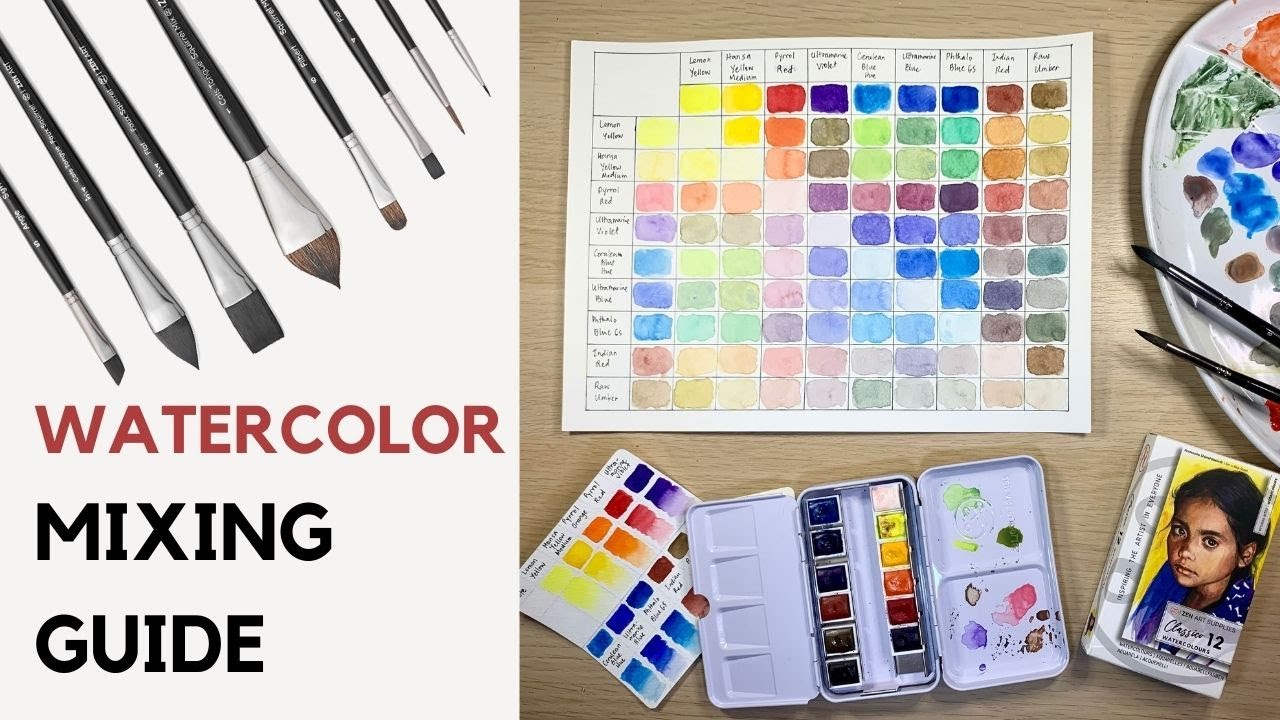 How to make a WATERCOLOR MIXING CHART step by step | Learn to paint ...