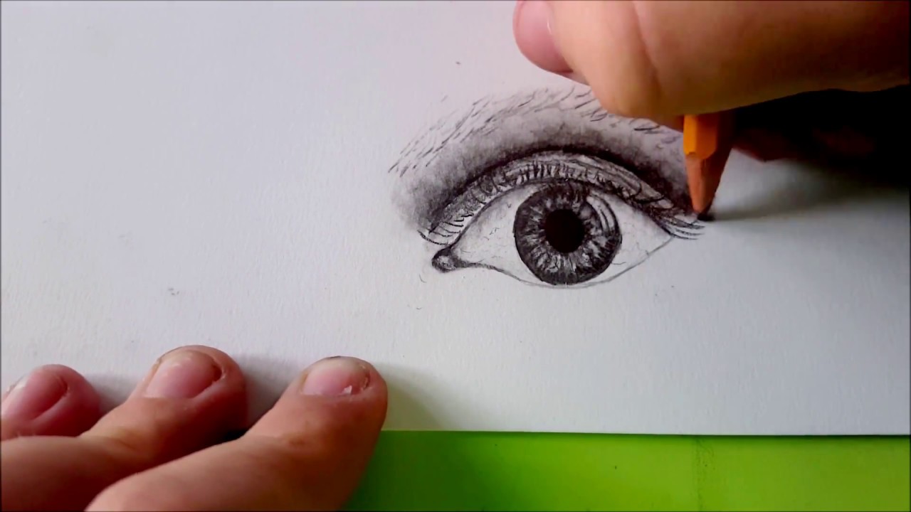 Timelapse | Come disegnare un occhio realistico-Drawing realistic eye ...