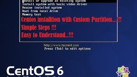 Centos 5/6 Installatie met aangepaste partitie !!!!