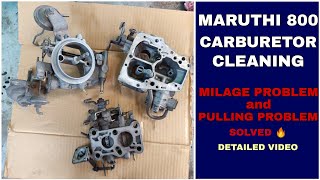 Maruthi 800 carburetor cleaning milage problem and pulling problem solution detailed video