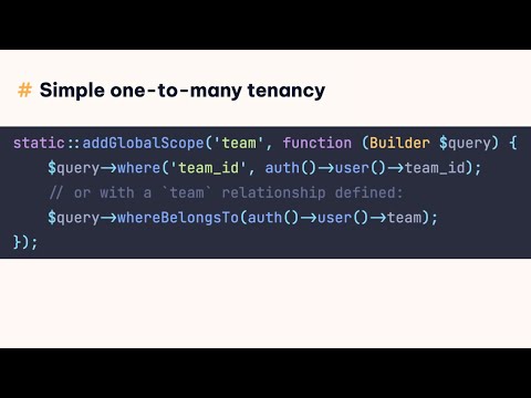 Simple Multi-Tenancy in
