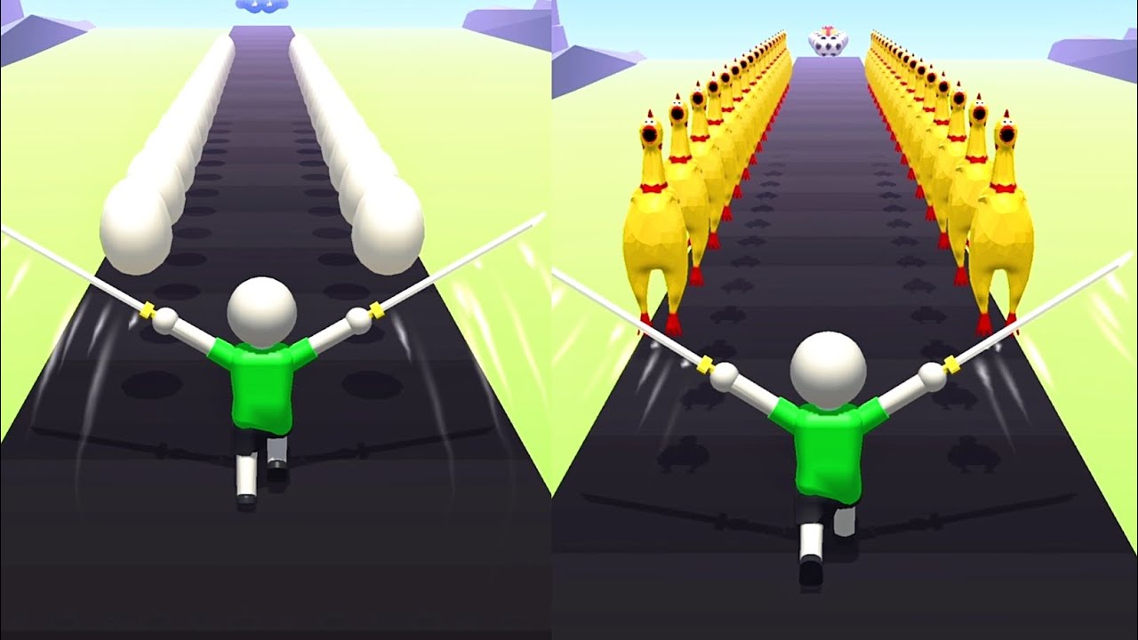 Twin Blade Slicer Game! Satisfying and Relaxing ASMR Slicing Video