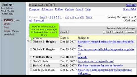 How to create folders in SquirrelMail