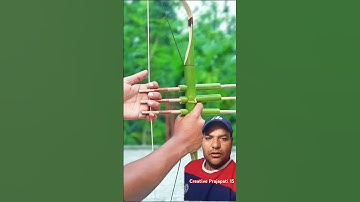 Bamboo creation 3 arrow archer #bamboo  #diy #craft #archery
