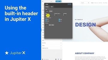 Using the built-in header in Jupiter X