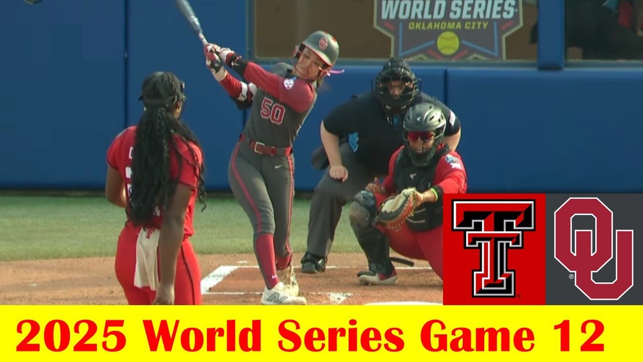 #12 Texas Tech vs #2 Oklahoma Softball Highlights, 2025 NCAA World Series Game 12