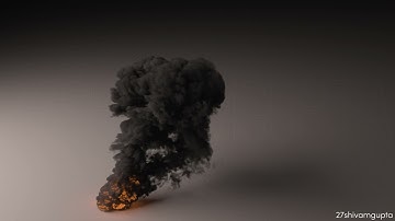 fire with heavy smoke simulation