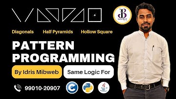 Pattern programs in C same logic for java & python by Idris Mibweb