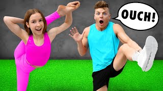 GIRLS vs BOYS Gymnastics & Flexibility Challenge!