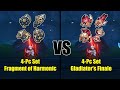 Arlecchino best artifact set  gladiator vs fragment  genshin impact