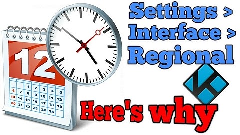 Why set the correct time and date in KODI here