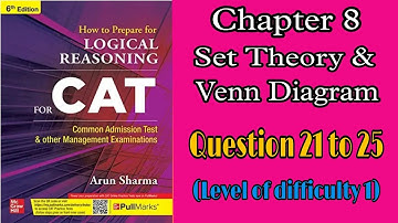 Set theory & Venn Diagram| Questions 21-25| CAT| Logical Reasoning| Arun Sharma