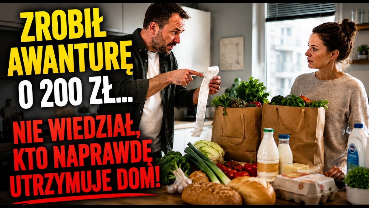 Mąż rzucił paragonem o stół, zanim zdążyłam rozpakować zakupy. "Mogłaś wydać połowę tej kwoty. Kawa była niepotrzebna" – usłyszałam, a w mojej głowie wszystko zaczęło wirować. 207 zł za jedzenie...