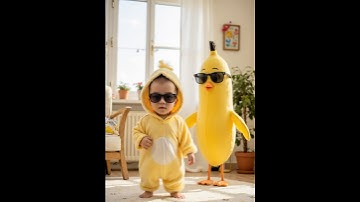 Chicken banana cute #chicken #banana  #baobaodance #babydance #kidsdance #baile #nhaylangla