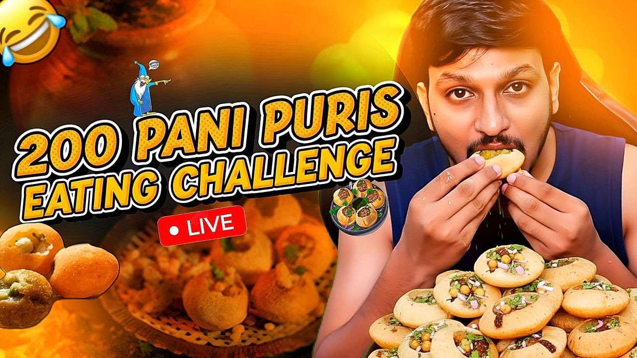 200 Pani Puri Eating Challange 