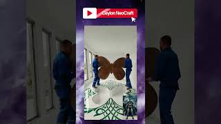 Amazing 3D Butterfly Floor Pond Design! 🦋 तालाब #shorts #ceylonneocraft