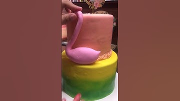 Let’s Flamingle #flamingo #cake #reels #fyp #fondanttoppers #sugarflowers