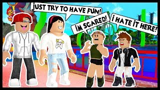 KIDS ARE THE WORST! IM NEVER TAKING THE KIDS ON VACATION AGAIN! - Roblox
