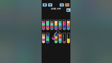 Water Color Sort Level 487 Walkthrough Solution iOS/Android