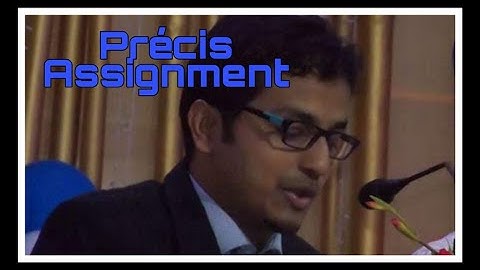 Sample precis for the assignment. Model precis