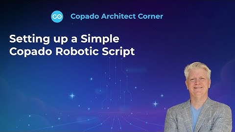 Configuración de un script robótico simple de Copado