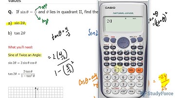Double angle formulas to find exact values