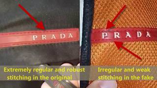 prada logo real vs fake