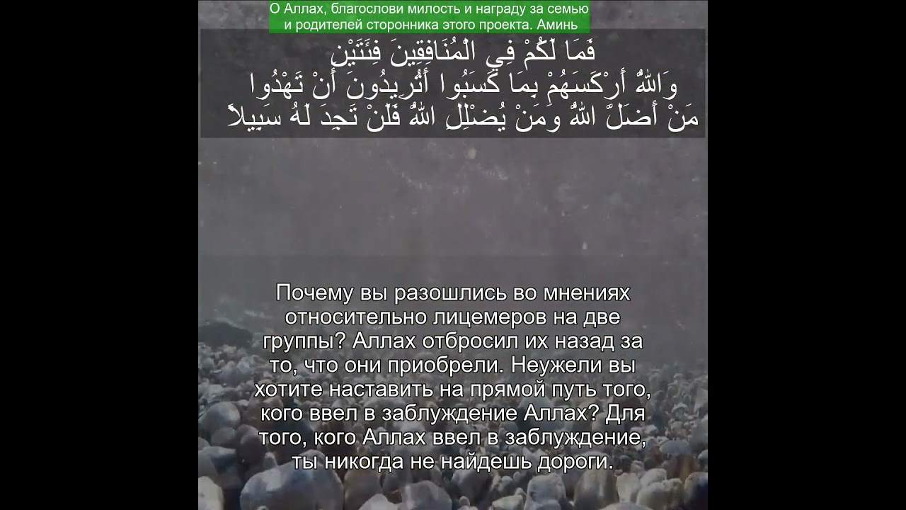 Коран Сура Ан Ниса | 4:88 | Чтение Корана с русским переводом | Quran Translation in Russian 