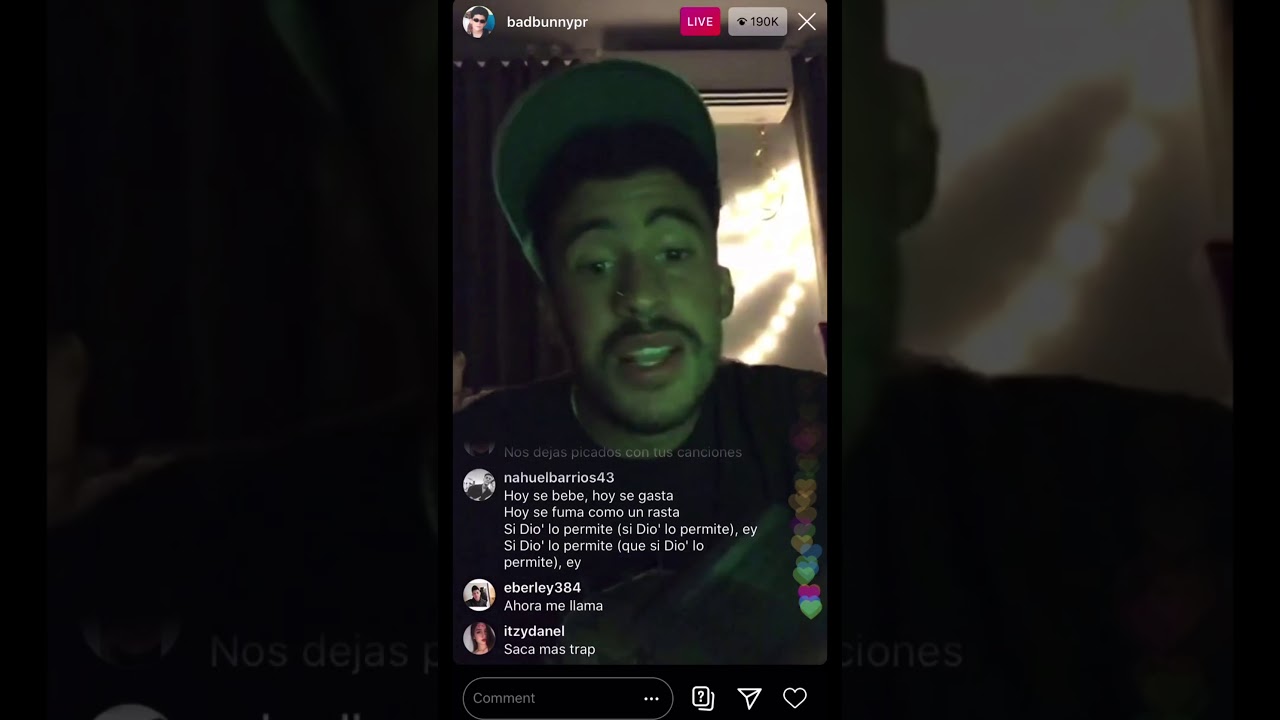 Bad Bunny's Instagram Live