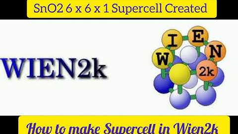 How to make Supercell of SnO2