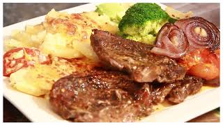 SUNDAY DINNER DAUPHINOISE WITH MINTED LAMB CHOPS AND VEG | Chef Ricardo Cooking