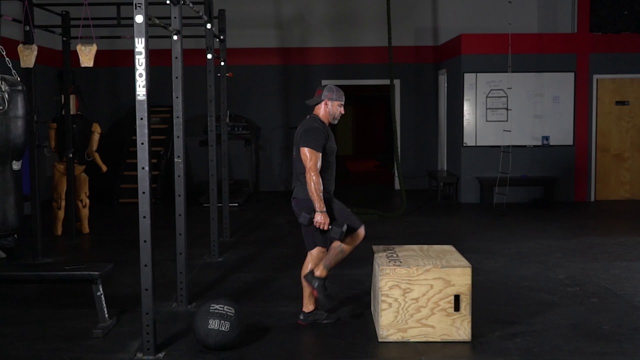 Dumbbell Step Up With Knee Drive | ARMR UP Movements - YouTube