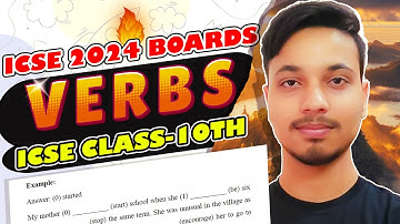 VERBS | HOW TO FILL CORRECT FORMS OF VERB | ICSE CLASS 10 | FUNCTIONAL GRAMMAR
