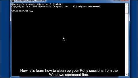 How to clean up your PuTTY sessions