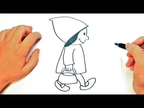 How to draw Little Red Riding Hood