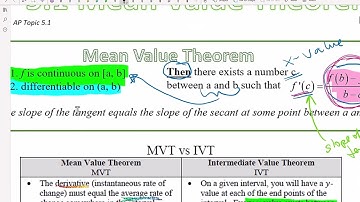 5.1 Mean Value Theorem