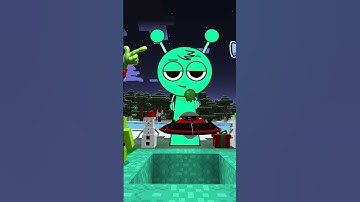 Hole Leads To HypnoDancer x Green Alien vs Incredibox Sprunki x Cool As Ice #minecraft #shorts