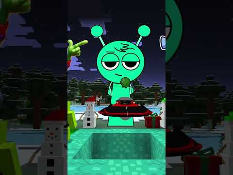Hole Leads To HypnoDancer x Green Alien vs Incredibox Sprunki x Cool As Ice #minecraft #shorts