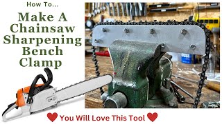 How To Make A Chainsaw Sharpening Bench Clamp  Herrick Kimball Design