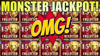 ★JACKPOT HANDPAY!★ MY BIGGEST BUFFALO WIN!! 15 HEADS! WONDER 4 GOLD BOOST BUFFALO GOLD Slot Machine screenshot 5