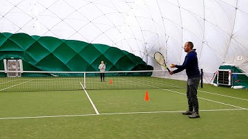 Backhand Target Practice from Self Feed in the Service Boxes
